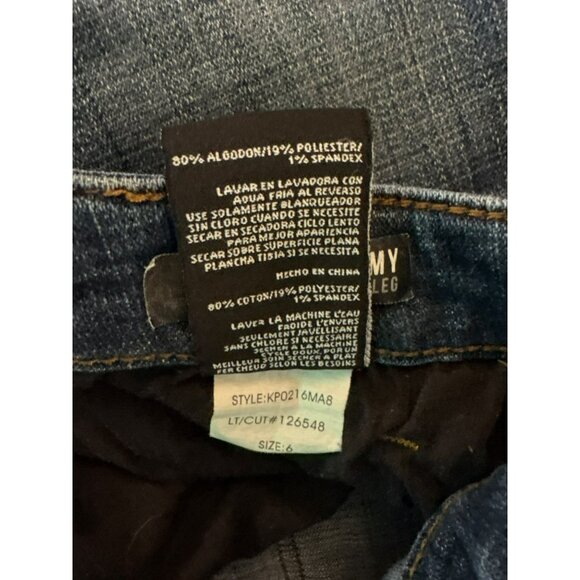 Kut From The Kloth Amy Crop Straight Leg Rolled Raw Hem Jeans Size 6 - Picture 5 of 11